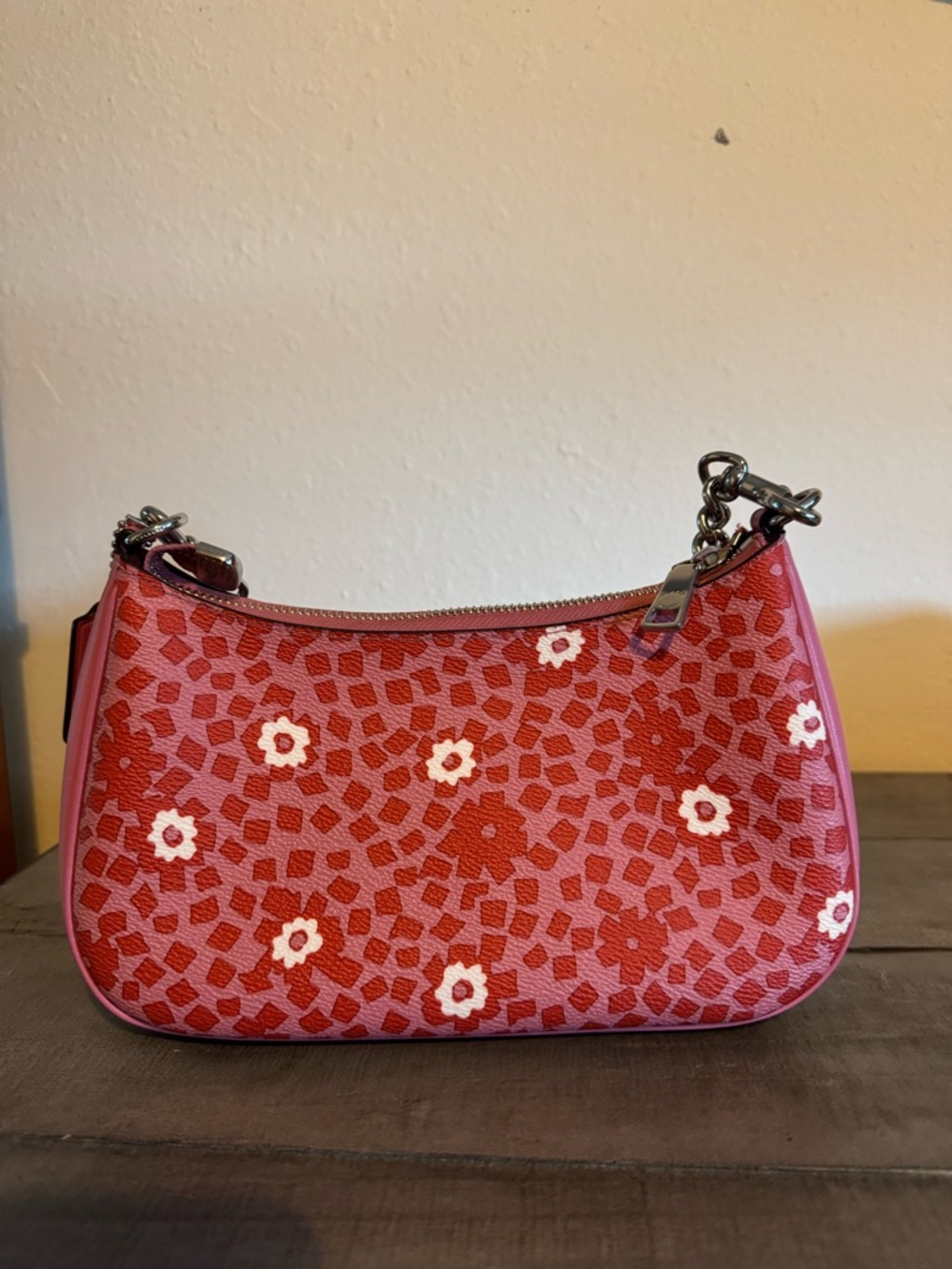 Coach Teri Bag Pink & Red Floral - Picture 2 of 6